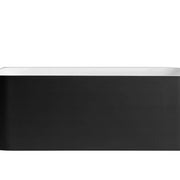 Buillion Back To Wall Bathtub (Black & White) - Aqualux Bathrooms- Mercio