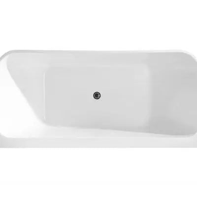 Bullion 1500mm Back To Wall Gloss White Bathtub - Aqualux Bathrooms- Mercio