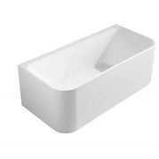 Bullion 1500mm Back To Wall Gloss White Bathtub - Aqualux Bathrooms- Mercio