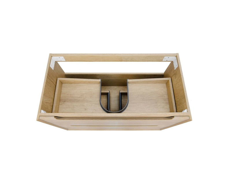 Otti Byron Natural Oak 900mm Single Bowl Wall Hung Vanity