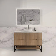 ABS Riva - Riva Bali Freestanding Single Bowl Vanity 1200mm - American Oak - Aqualux Bathrooms