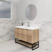 ABS Riva - Riva Bali Freestanding Single Bowl Vanity 1200mm - American Oak - Aqualux Bathrooms