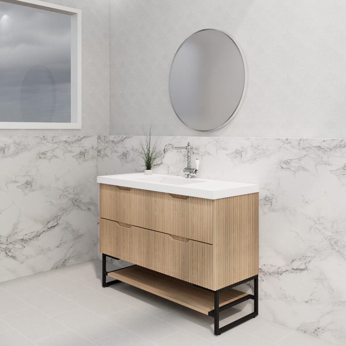 Riva Bali Freestanding Single Bowl Vanity 1200mm - American Oak