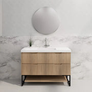 ABS Riva - Riva Bali Freestanding Single Bowl Vanity 1200mm - American Oak - Aqualux Bathrooms