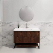 ABS Riva - Riva Bali Freestanding Single Bowl Vanity 1200mm - Brown Oak - Aqualux Bathrooms