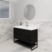 ABS Riva - Riva Bali Freestanding Single Bowl Vanity 1200mm - Matt Black - Aqualux Bathrooms