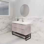 ABS Riva - Riva Bali Freestanding Single Bowl Vanity 1200mm - White Oak - Aqualux Bathrooms