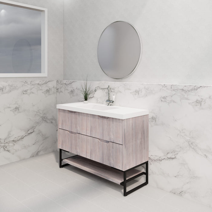 Riva Bali Freestanding Single Bowl Vanity 1200mm - White Oak