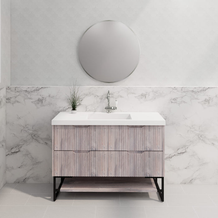 Riva Bali Freestanding Single Bowl Vanity 1200mm - White Oak