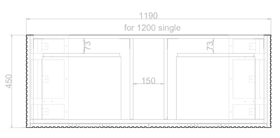 Riva Bali Freestanding Double Bowl Vanity 1200mm - American Oak