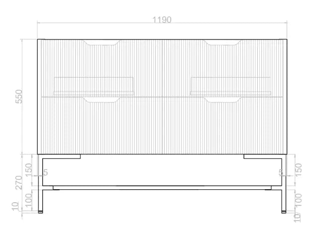 ABS Riva - Riva Bali Freestanding Single Bowl Vanity 1200mm - Matt Black - Aqualux Bathrooms