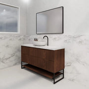 ABS Riva - Riva Bali Freestanding Single Bowl Vanity 1500mm - Brown Oak - Aqualux Bathrooms
