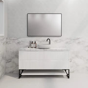 ABS Riva - Riva Bali Freestanding Single Bowl Vanity 1500mm - Matt White - Aqualux Bathrooms