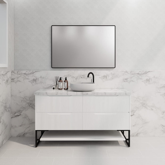 Riva Bali Freestanding Single Bowl Vanity 1500mm - Matt White