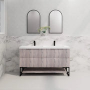 ABS Riva - Riva Bali Freestanding Double Bowl Vanity 1500mm - White Oak - Aqualux Bathrooms