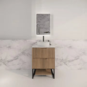 ABS Riva - Riva Bali Freestanding Vanity 600mm - American Oak - Aqualux Bathrooms