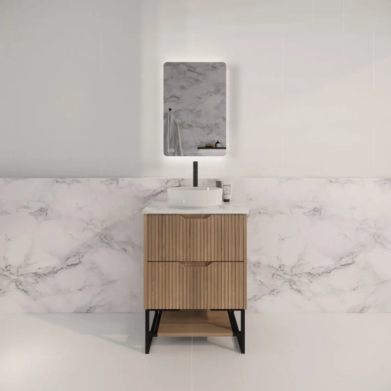 ABS Riva - Riva Bali Freestanding Vanity 600mm - American Oak - Aqualux Bathrooms