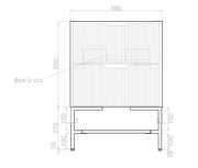 ABS Riva - Riva Bali Freestanding Vanity 600mm - American Oak - Aqualux Bathrooms