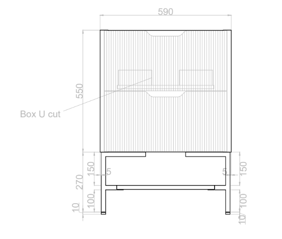 Riva Bali Freestanding Vanity 600mm - American Oak