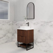 ABS Riva - Riva Bali Freestanding Vanity 600mm - Brown Oak - Aqualux Bathrooms