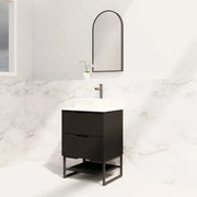 ABS Riva - Riva Bali Freestanding Vanity 600mm - Matt Black - Aqualux Bathrooms