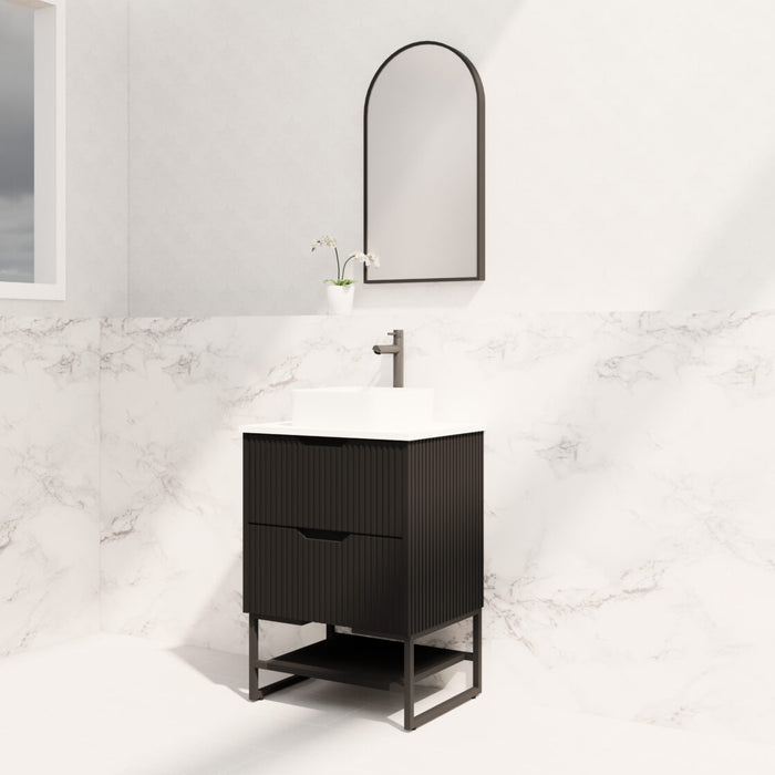 Riva Bali Freestanding Vanity 600mm - Matt Black