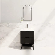ABS Riva - Riva Bali Freestanding Vanity 600mm - Matt Black - Aqualux Bathrooms