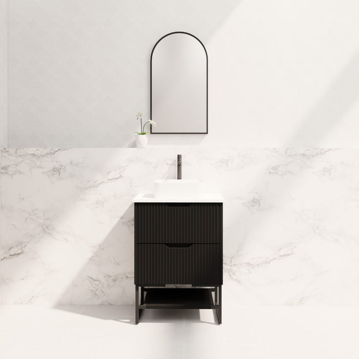 Riva Bali Freestanding Vanity 600mm - Matt Black