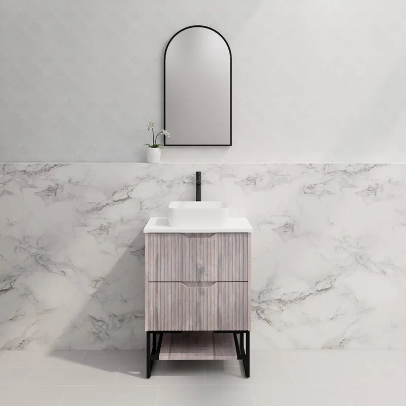 ABS Riva - Riva Bali Freestanding Vanity 600mm - White Oak - Aqualux Bathrooms