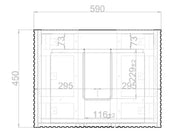 ABS Riva - Riva Bali Freestanding Vanity 600mm - White Oak - Aqualux Bathrooms