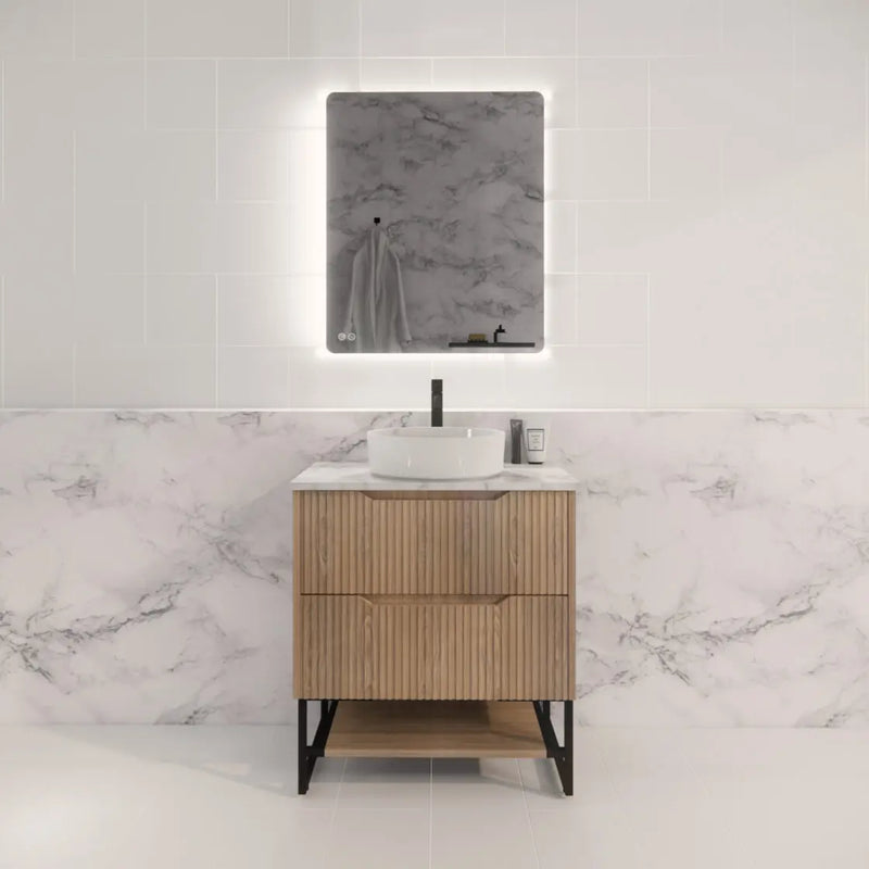 ABS Riva - Riva Bali Freestanding Vanity 750mm - American Oak - Aqualux Bathrooms