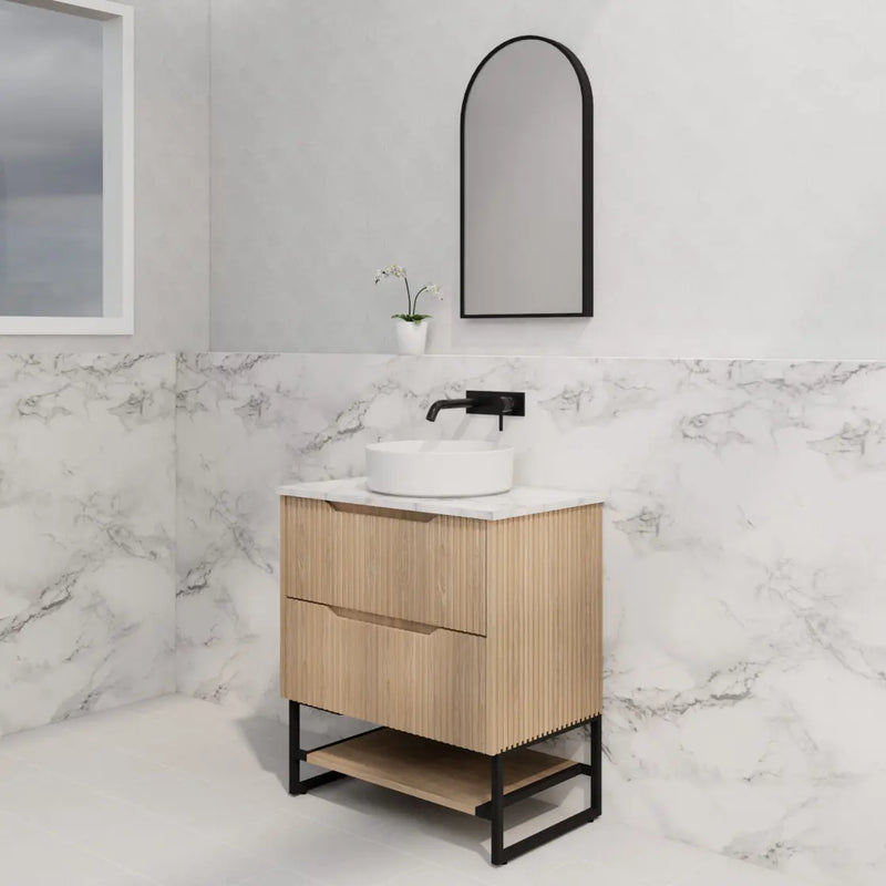 ABS Riva - Riva Bali Freestanding Vanity 750mm - American Oak - Aqualux Bathrooms