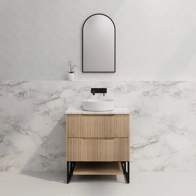 ABS Riva - Riva Bali Freestanding Vanity 750mm - American Oak - Aqualux Bathrooms
