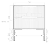 ABS Riva - Riva Bali Freestanding Vanity 750mm - American Oak - Aqualux Bathrooms