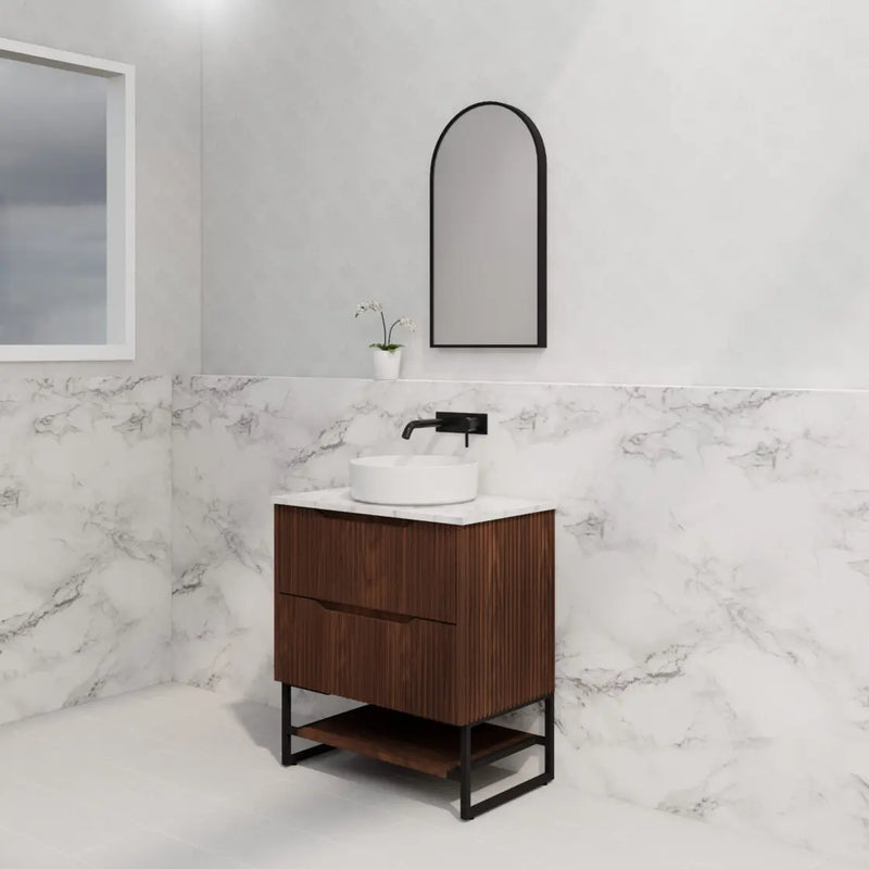 ABS Riva - Riva Bali Freestanding Vanity 750mm - Brown Oak - Aqualux Bathrooms