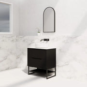 ABS Riva - Riva Bali Freestanding Vanity 750mm - Matt Black - Aqualux Bathrooms