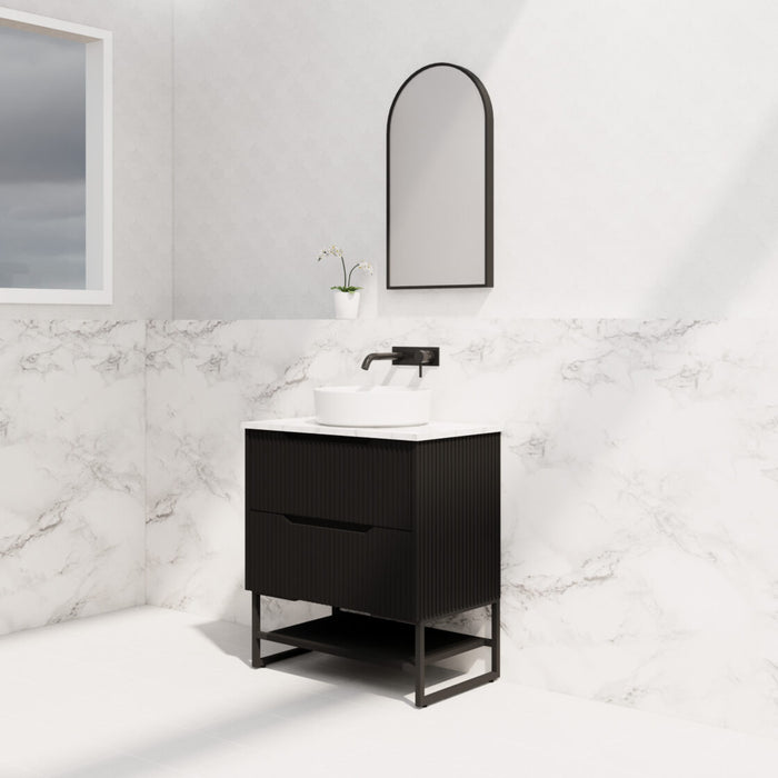 Riva Bali Freestanding Vanity 750mm - Matt Black