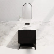 ABS Riva - Riva Bali Freestanding Vanity 750mm - Matt Black - Aqualux Bathrooms