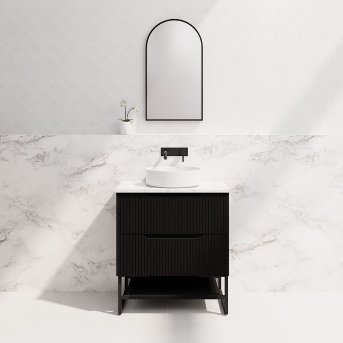 Riva Bali Freestanding Vanity 750mm - Matt Black