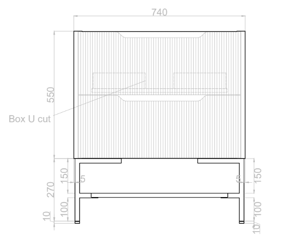 Riva Bali Freestanding Vanity 750mm - Matt White