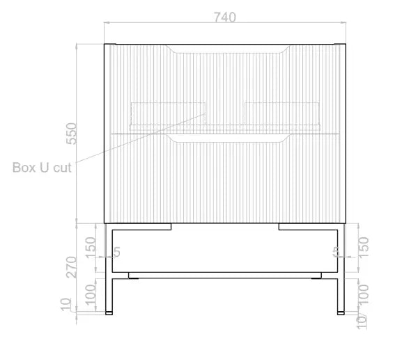 ABS Riva - Riva Bali Freestanding Vanity 750mm - Matt Black - Aqualux Bathrooms