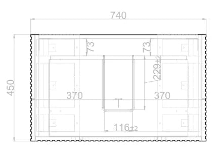 ABS Riva - Riva Bali Freestanding Vanity 750mm - Matt Black - Aqualux Bathrooms