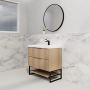 ABS Riva - Riva Bali Freestanding Vanity 900mm - American Oak - Aqualux Bathrooms
