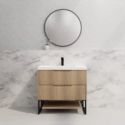 ABS Riva - Riva Bali Freestanding Vanity 900mm - American Oak - Aqualux Bathrooms