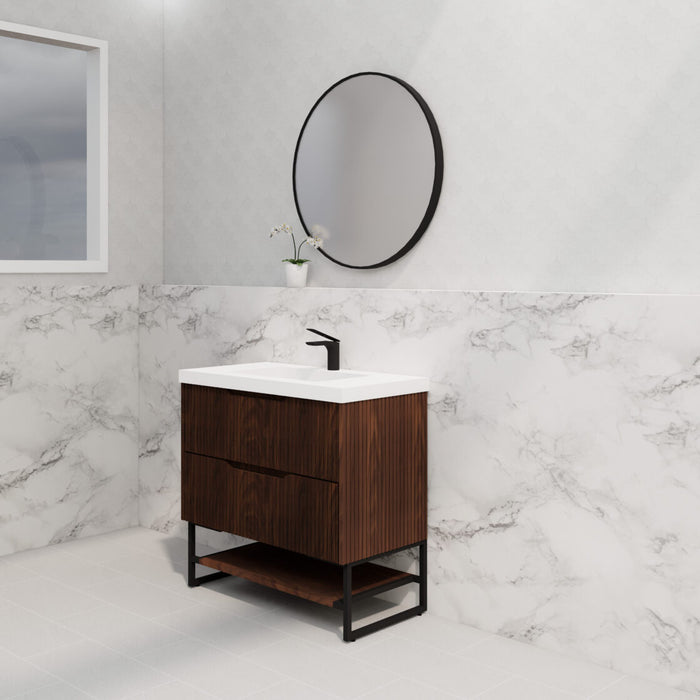 Riva Bali Freestanding Vanity 900mm - Brown Oak