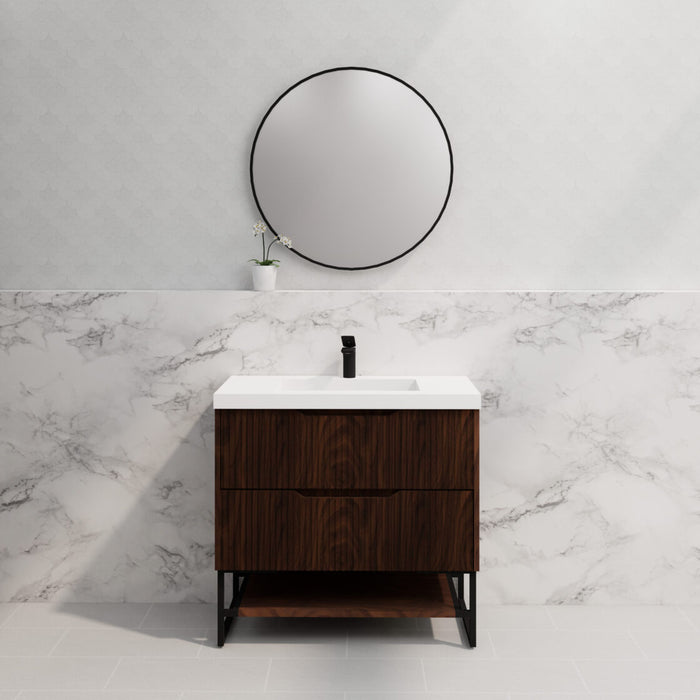 Riva Bali Freestanding Vanity 900mm - Brown Oak