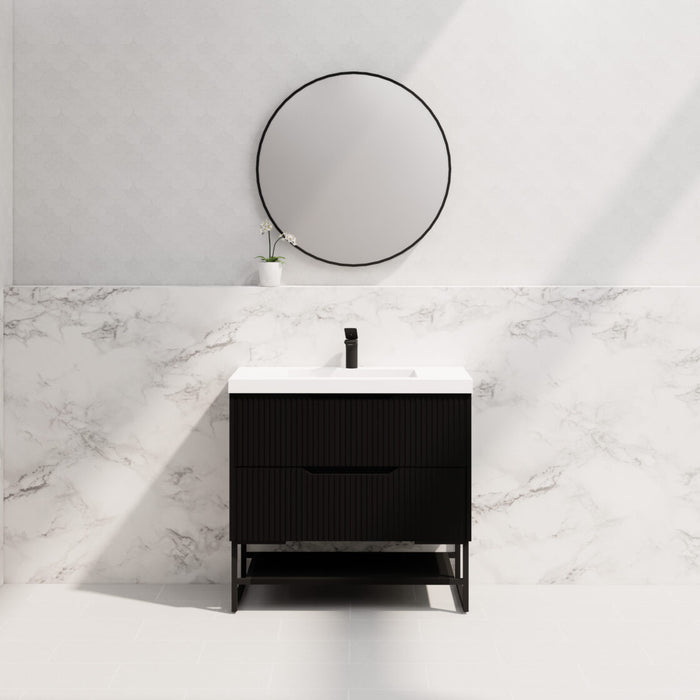 Riva Bali Freestanding Vanity 900mm - Matt Black