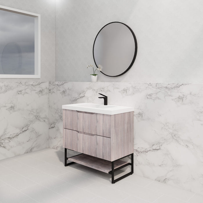 Riva Bali Freestanding Vanity 900mm - White Oak