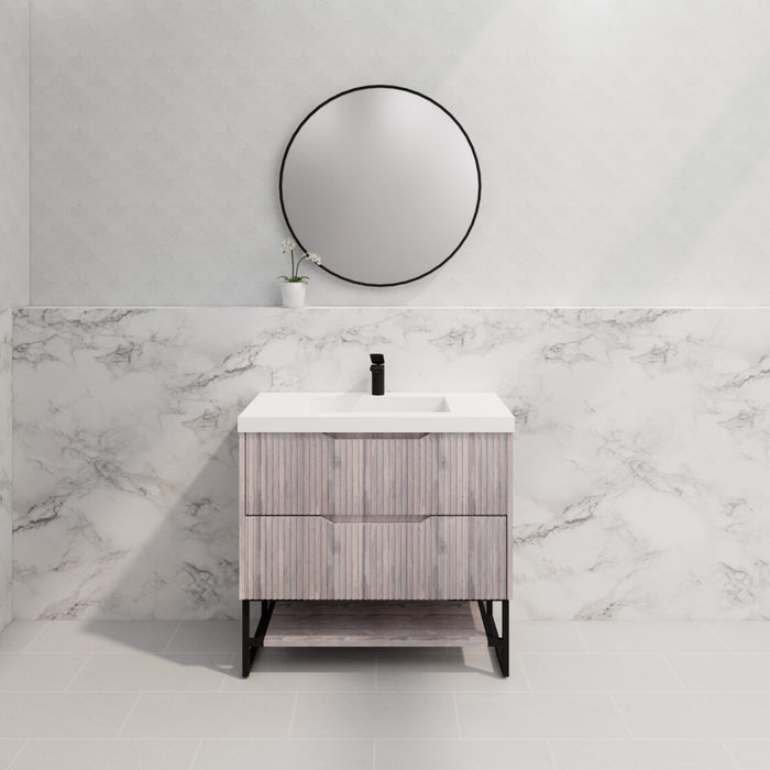 Riva Bali Freestanding Vanity 900mm - White Oak