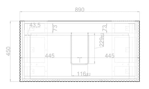 ABS Riva - Riva Bali Freestanding Vanity 900mm - Matt White - Aqualux Bathrooms